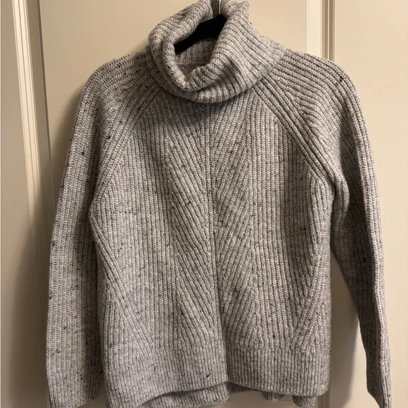 Madewell Heather Gray Turtleneck Sweater - Picture 1 of 4